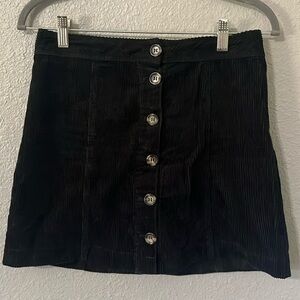 Black Corduroy Skirt